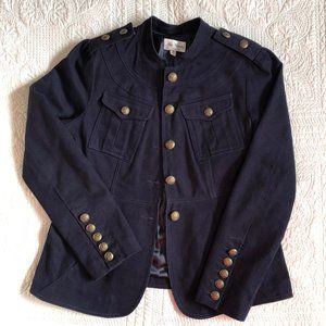 Navy Blazer Jacket with Buttons - Alice Temperley